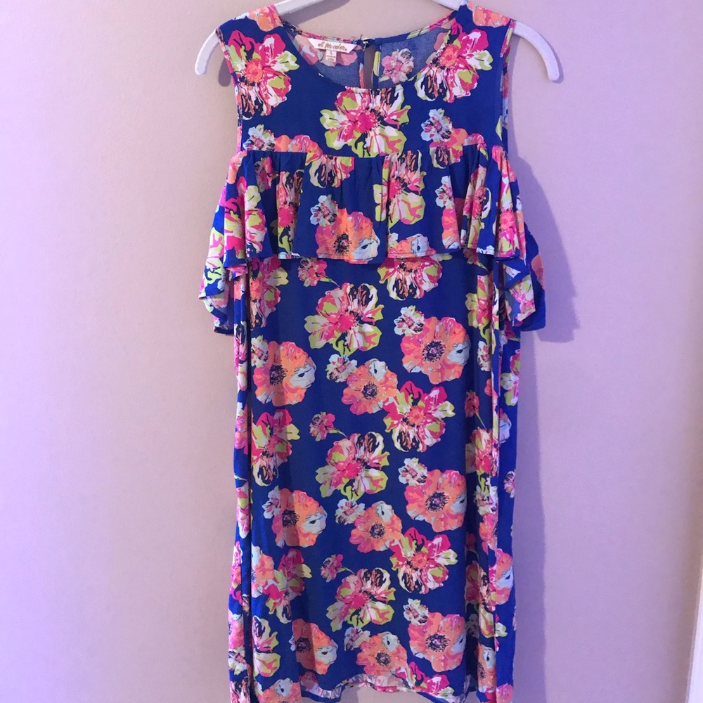 Simply Southern blue floral dress.